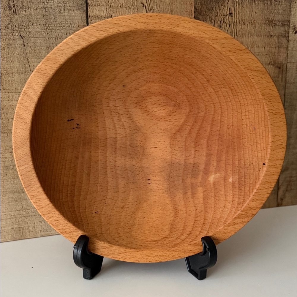 Holland Bowl Mill Hand-turned Shallow Wood Bowl Country Ranch Farmhouse
